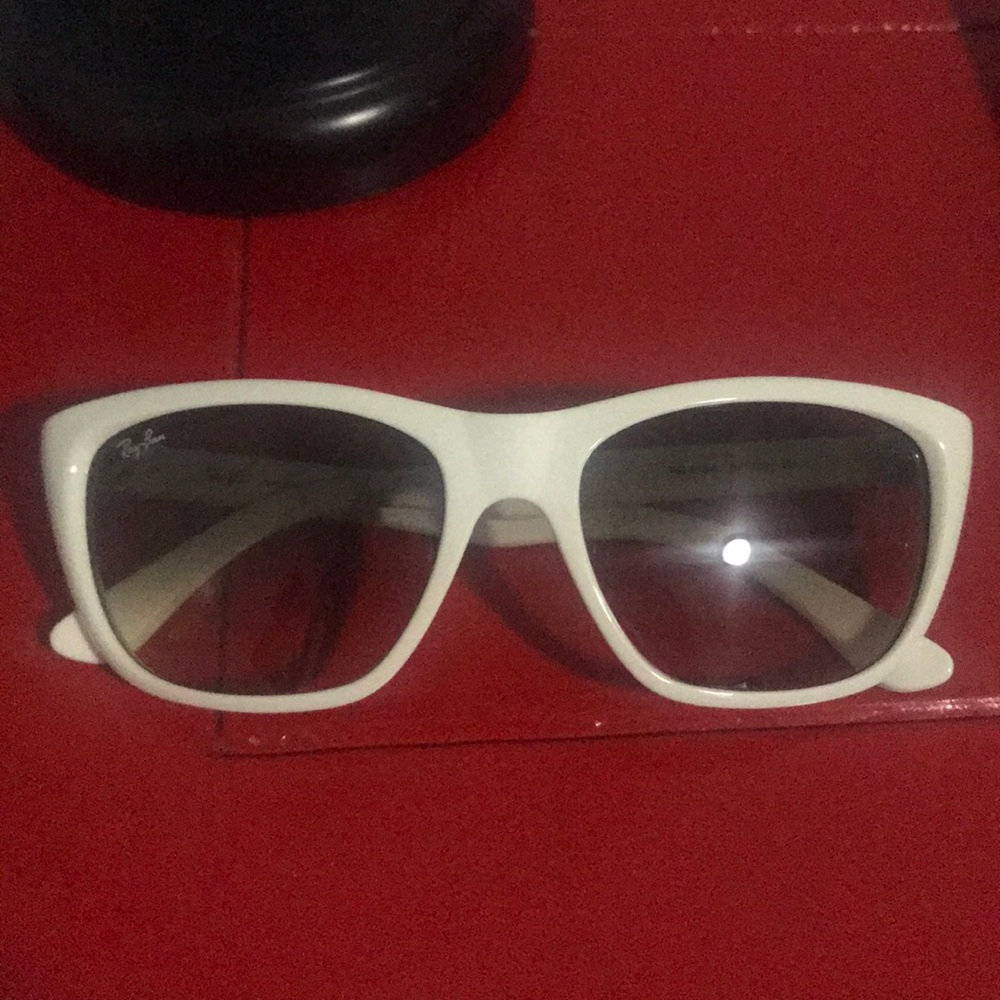 White Cat-Eye Ray-Bans